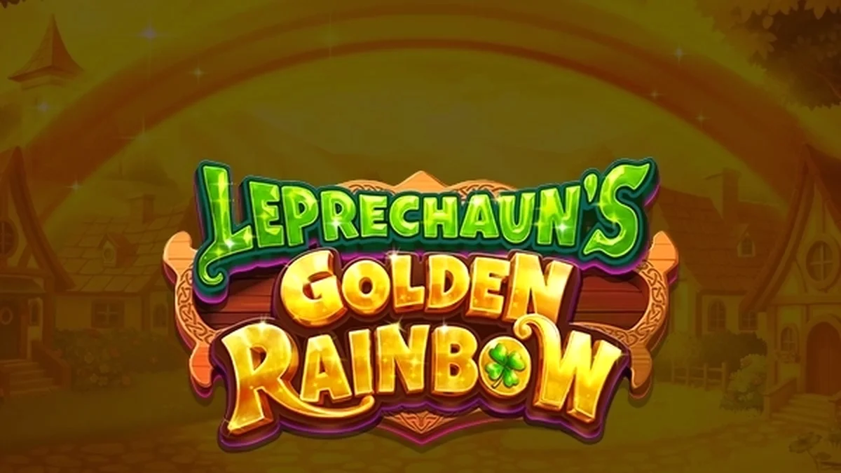 Interface do jogo Leprechaun's Golden Rainbow com tema irlandês